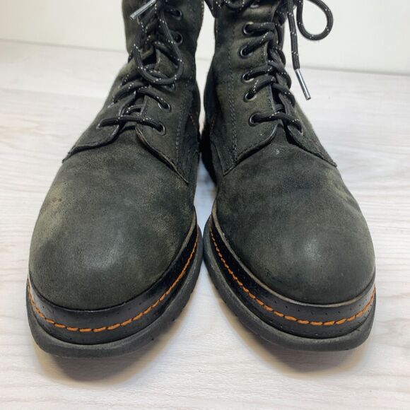 Airstep AS 98 Black Suede Lace Up Combat Biker Boho Sz EU 40 | US 9.5 - Picture 6 of 11